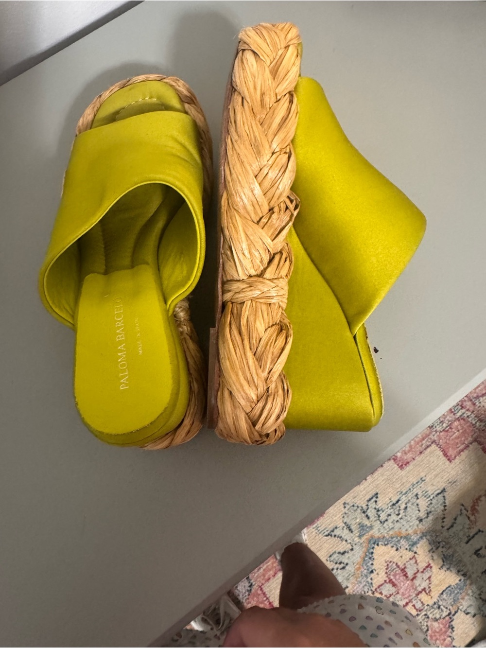 Paloma Barcelo Lime green wedges - Picture 4 of 7